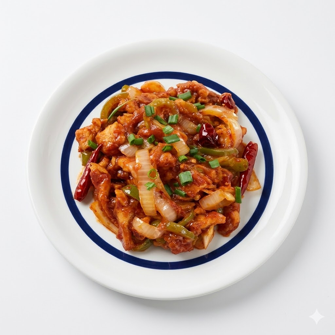 Schezwan Chicken + Rice